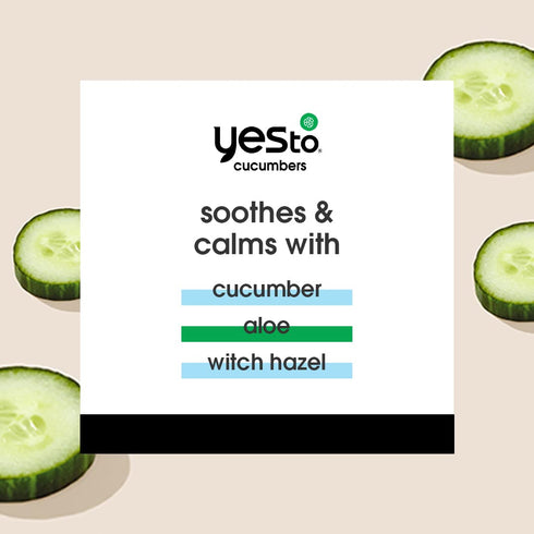 Yes To Cucumber Cooling Jelly Mask, Hydrating Gel Mask with Cucumber Extract, Natural Vegan & Cruelty Free (3 Fl Oz)