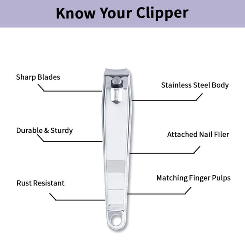 Nykaa Naturals Foot Care Kit - 4 in 1 Pedicure Tool, Nail Clipper, Feet Scrubber - Lavender - 3 pc