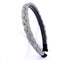 Plaited Braided Headband Hair Band, Synthetic Braid Hairpieces for Women Girl, 0.7 Inch (Smoky Gray)
