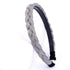 Plaited Braided Headband Hair Band, Synthetic Braid Hairpieces for Women Girl, 0.7 Inch (Smoky Gray)