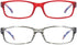 Blue Light Blocking Reading Glasses for Women, 2 Pack Blue Screen Computer Readers with Case, Magnification Eyeglasses