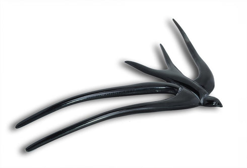 Marycrafts Handmade Buffalo Horn Swallow Bird Hair Fork Hair Sticks Accessories (Style 2)