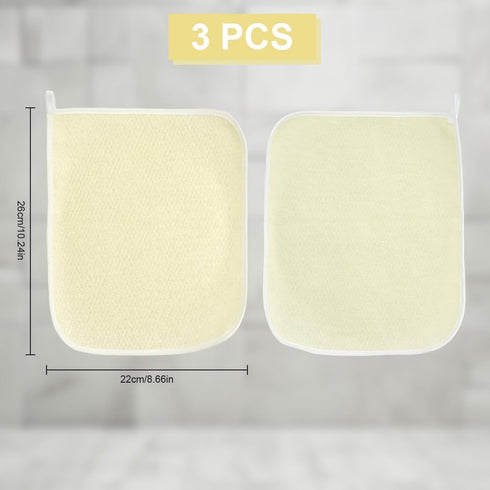 Exfoliating Wash Cloths, Body Scrubber, Face Cloths for Washing, Loofah Exfoliating Body Scrubber, 3 Pack