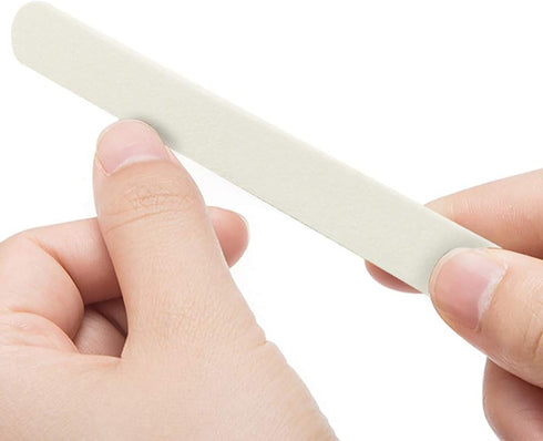 Professional Nail Files Double Sided Emery Board 80/100 Grit for Acrylic Nail Extension, 50Pcs White