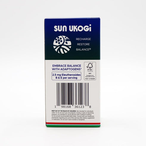 Sun Chlorella Organic Eleuthero Root 200 mg Supplement - Natural Adaptogen for Well Being & Endurance for Women & Men