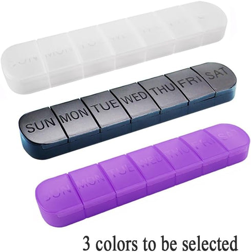 Wopanxye 7 Weekly Pill Organizer, Large Day Vitamin Case Reminder, Matte White, Daily Medicine Box, AM PM Capsules