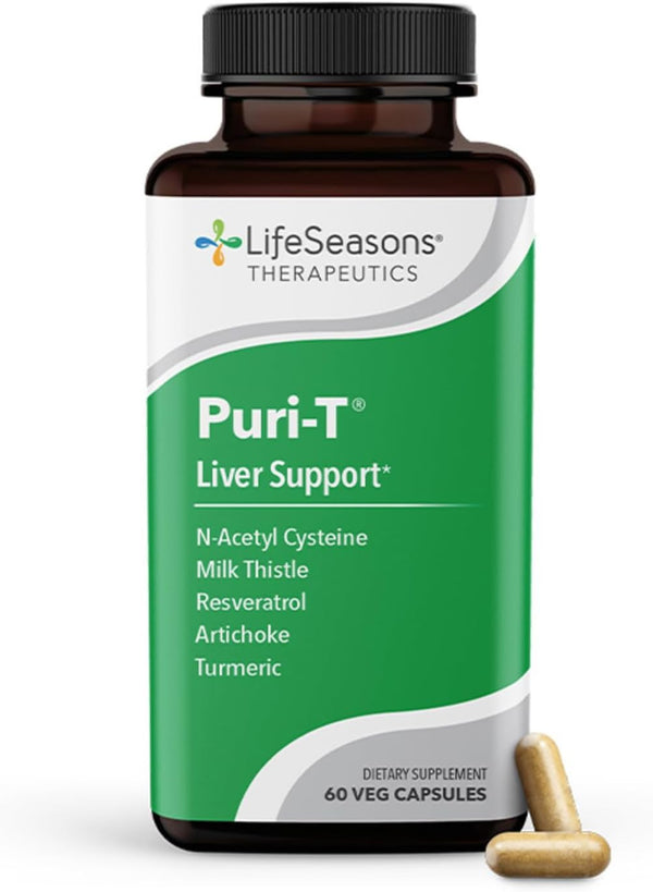 Puri-T Liver Cleanse & Detox Support Supplement, 60 Capsules with Resveratrol, Milk Thistle, Turmeric & More