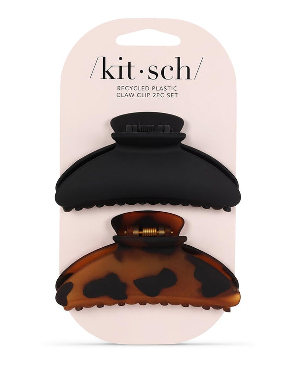 Kitsch Medium Claw Clips, Stylish Hair Accessories for Thick & Thin Hair, Cute Clips for Women & Teen Girls, 2pc Set