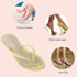 2 Pairs Pigskin Flip Flop Insoles, Anti-Slip and Pain Relief, Self Adhesive Cushion Insert for Thong Sandals, High