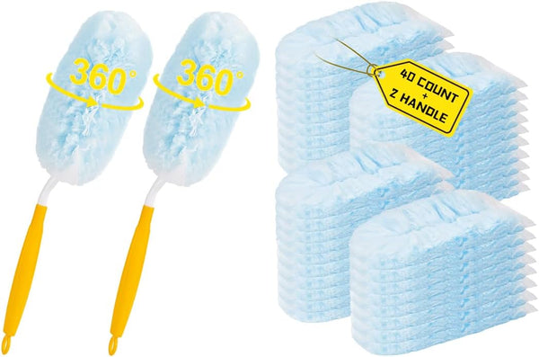 40 Count Heavy Duty Duster Refills Compatible with Swiffer Dusters for Home Cleaning