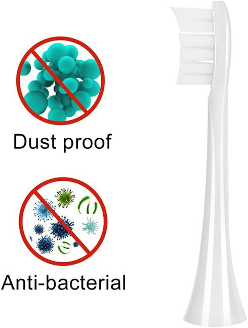 SAVTMVAS 10 2.0 3.0 Pcs Replacement Toothbrush Heads for Boka & Electric Toothbrush Adults with Dust Cover, White