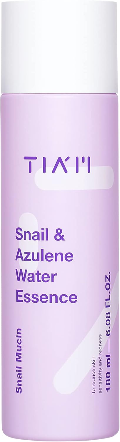 TIAM Snail & Azulene Water Essence, Hydrating Toner with Snail Secretion Filtrate, 6.1 fl oz