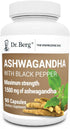 Dr. Berg Ashwagandha Capsules 1500mg - Organic Ashwagandha Root with Black Pepper from Bioperine - 90 Capsules