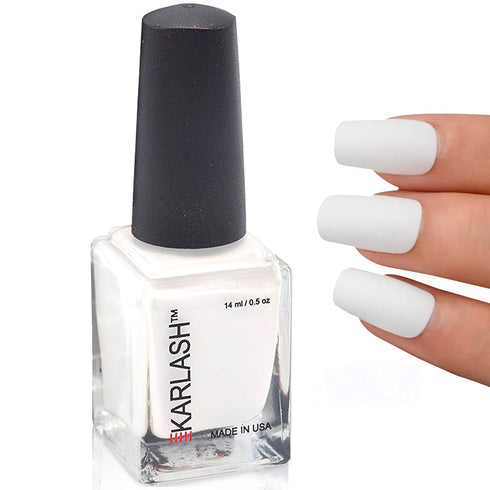 Karlash Super White Nail Polish, 0.5 ounce Long-lasting and Smooth Application