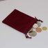 HRX Package Mini Velvet Gift Bag with Drawstring, 20PCS Burgundy Red Velvet Jewelry Pouches