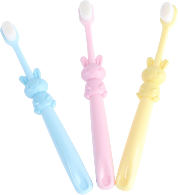 PartyKindom Cartoon Tooth Brush Set 3pcs Boys and Girls Toothbrushes Timer Manual