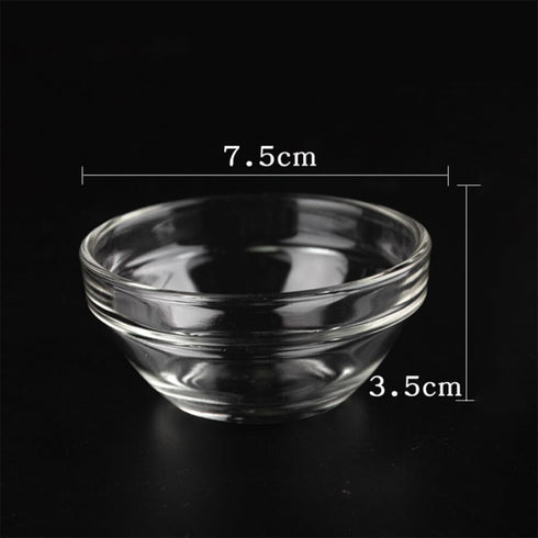 FOMIYES Facial Masks Mixing Bowl Set, 5 Sets with Spatula, Clear Glass Cosmetic Mix Bowl for DIY Masks