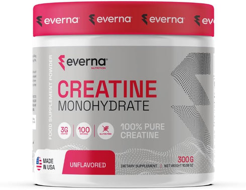 Creatine Monohydrate Powder, Unflavored, 10.58oz (300g), 100 Servings, 100% Pure Creatine