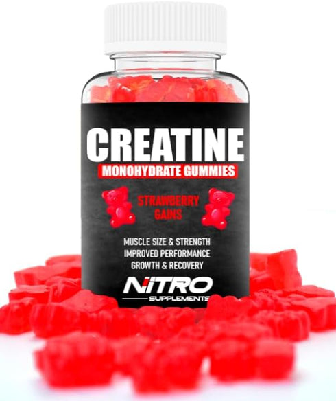 Nitro Supplements Creatine Monohydrate Gummies, 60ct, 30 Servings