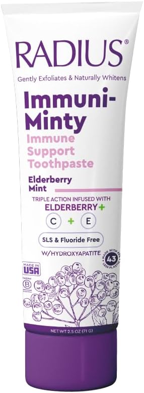 Radius ImmuniMinty Immune Support Toothpaste 2.5 Oz - Elderberry Mint - Pack