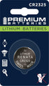 Premium Renata CR2325 Lithium 3V Coin Cell - High Capacity Swiss Engineered Batteries (1 Pack)