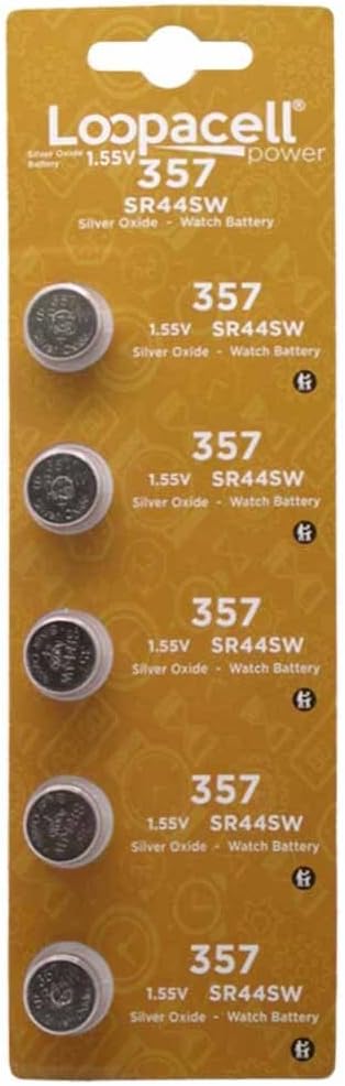 LOOPACELL 20 Pack 357 SR44 of Silver Oxide Batteries for Watches and Electronics