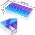 UXCONGOID 2 7 Large Pill Organizer Times a Day, Weekly Pill Organizer Daily Pill Box Day Medicine Organizer Box, AM PM