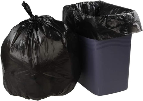Ramddy 7 6 Rolls/150 Counts Gallon Medium Trash Bags, Black Bin Liners