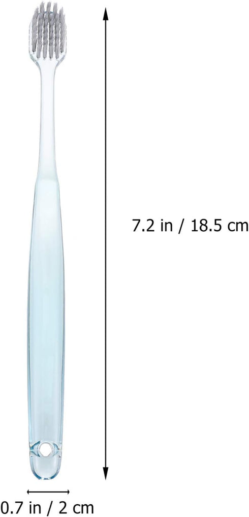 Firm Bristles Toothbrush, 6pcs Crystal Handle Oral Health Care Adult Toothbrush