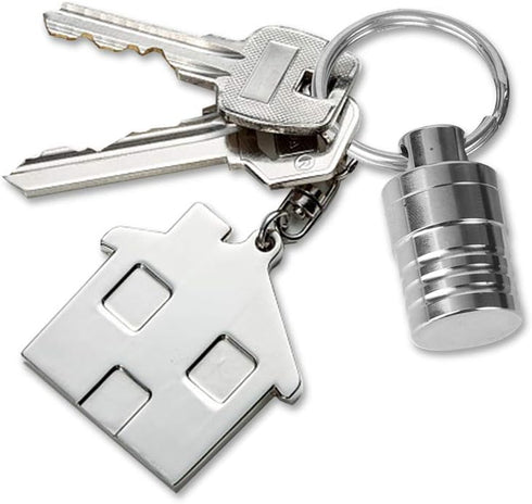 Micro Pill Holder with Keychain Necklace, Opret Titanium Waterproof Pill Container for Travel