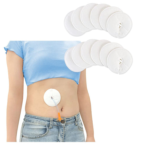 Feeding Tube Pad G Tubes Button Pads Holder Covers, Peg Tube Supplies Catheter Support, Extra Soft and Absorbent Pads