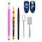 WOKOTO 5Pcs Nail Magnet Tool Set, Double Head Flower Design, Cat Eye Magnets for Nail Art Polish