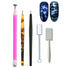 WOKOTO 5Pcs Nail Magnet Tool Set, Double Head Flower Design, Cat Eye Magnets for Nail Art Polish