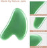 Gua Sha Massager Tool, 2 Pcs Natural Jade Stone Guasha Board for Physical Therapy and SPA Acupuncture