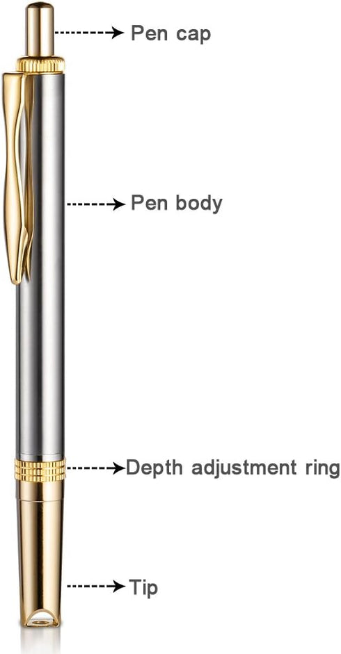Painless Lancing Device Blood Lancet Pen Sterile Gold Plated of Third Generation with +50pcs 23G Needles