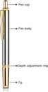 Painless Lancing Device Blood Lancet Pen Sterile Gold Plated of Third Generation with +50pcs 23G Needles