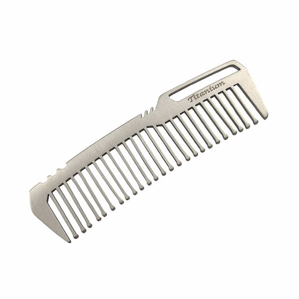 Hair Combs Portable EDC Gear Combs, Camping Outdoor Tools Titanium Accessories Pocket Comb for Men Women