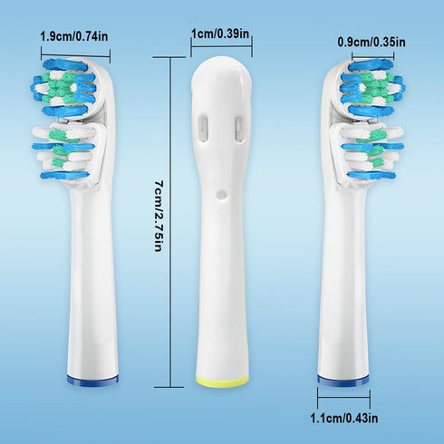 Dual-Clean Replacement Brush Heads for Oral-B Vitality Series, 12 Pcs for Pro 1000, Smart 1500, Genius X