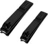 Nail Clippers Set - Sharp Stainless Steel Fingernail & Toenail Clippers, Black Nail Cutter, 2 Piece Set