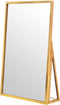 LONGSHENG Gold Vanity Makeup Mirror, Rectangle Table Desk Countertop Mirror for Bathroom Home Decor
