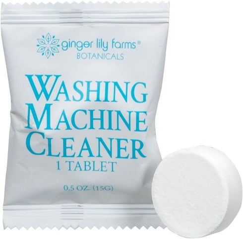 Ginger Lily Farms Botanicals Washing Machine Cleaner Tabs, 50-Count Deep Cleaning Tablets for HE Front Load & Top Load