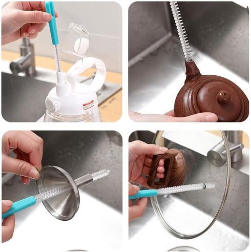 Beans-Shaped Bottle Cleaning Sponge, Reusable Heat Resistant Sponge for Internal Cleaning of Small Mouth Bottles