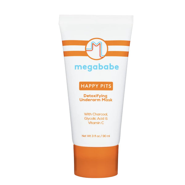 Megababe Happy Pits Underarm Mask with Detoxifying Charcoal & Vitamin C, 3 fl oz