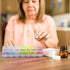 2 PCS Weekly Pill Organizer - Arthritis Friendly Travel 7 Day Pill Box with Spring Open Design and Storage Case