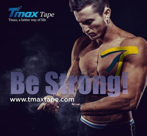 Tmax Waterproof Kinesiology Tape | Athletic Sports Tape for Injury, Muscle Support, Pain Relief (5 m * 5 cm, Pack of 2)