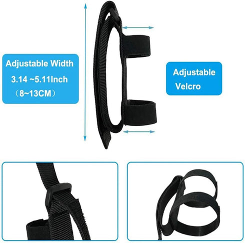 Universal Cuff Adaptive Utensil Holder, Adjustable Hand Strap for Elder Eating Assistance, Elastic Aid for Cutlery