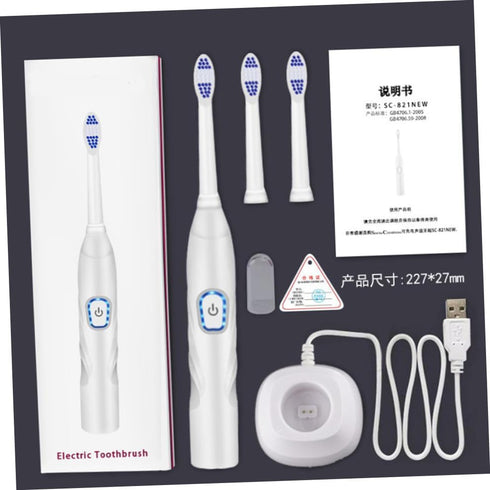 Set Electric Toothbrush for Kids with USB Charging and Timer