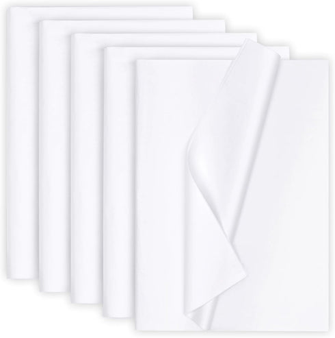 130 Sheets 20"x14" White Wrapping Tissue Paper Bulk for Gift Bags, Christmas, Weddings, Birthday Party Decoration