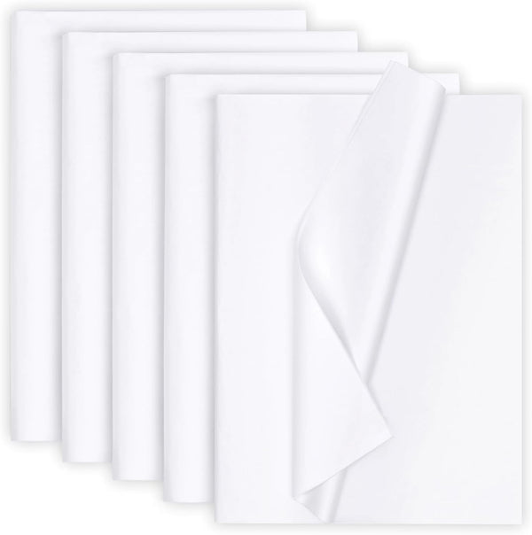 130 Sheets 20"x14" White Wrapping Tissue Paper Bulk for Gift Bags, Christmas, Weddings, Birthday Party Decoration