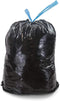 HomeyGear Strong Large 30 Gallon Drawstring Trash Bags Black Can Liners Kitchen Garbage